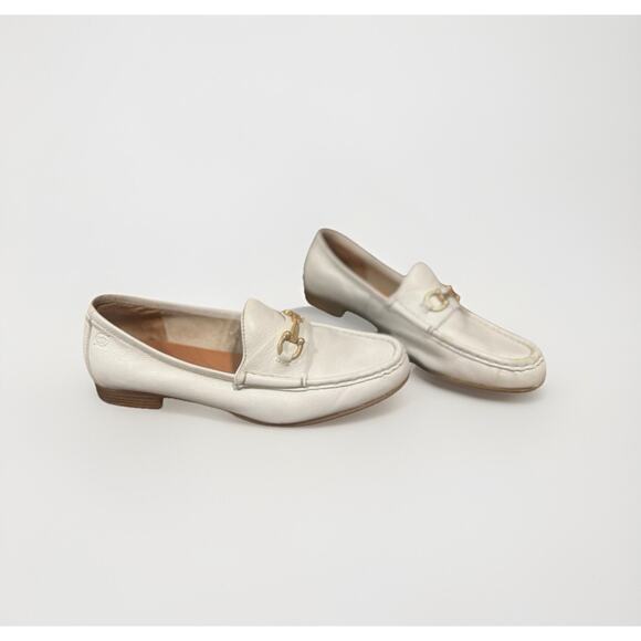 Born Women's Ardsley Preppy Loafer Leather White 8.5 Business Casual Officewear - Picture 1 of 11